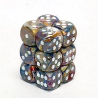 Noppasetti: Chessex Festive  16mm D6 Polyhedral Carousel/White (12)