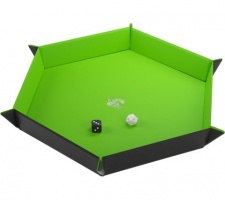 Gamegenic: Magnetic Dice Tray - Hexagon (Black/Green)