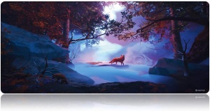 Hiirimatto: Extended Gaming Mouse Pad - Red Wolf (90x40cm)