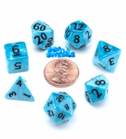 Noppasetti: Mighty Tiny Dice - Polyhedral Set Sea Sparkle (7)