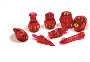 Noppasetti: PolyHero - Rogue Dice Set (8, Rakish Ruby)