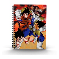 Muistikirja: Dragon Ball - Goku Vs Vegeta, 3D-effect (A4)