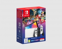 Nintendo Switch: OLED Pelikonsoli (MK 8 Deluxe + 12kk Nintendo Switch Online)