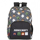 Reppu: Minecraft - Faces, Isot Taskut, Grey/Black (43cm)