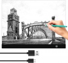 Valopyt: Ultra-thin A3 LED Drawing Board (3 tehotasoa)