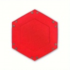 Folding Dice Tray: Hexagonal Felt Red