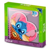 Kirjoitustarvikesetti: Disney - Stitch, Pink Heart Diary & Pen