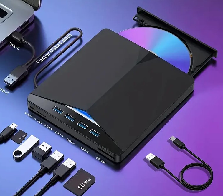 Optinen Levyasema DVD/CD kirjoittava USB 3.0 7-in-1 (PC/MAC)