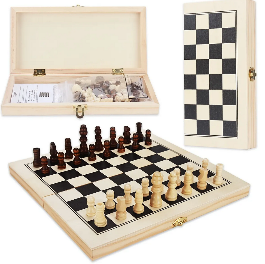 Shakki: Light Wooden Chess Set (21x22cm)