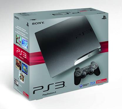 PlayStation 3 SLIM -pelikonsoli (250Gt) (pelkk konsoli) (Kytetty)