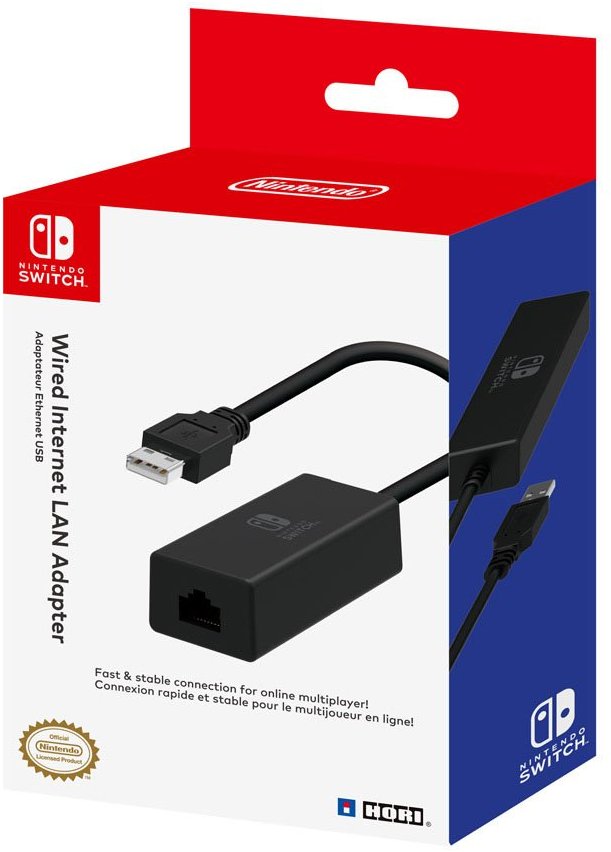 HORI: LAN Adapter verkkoadapteri (Wii/WiiU/NSW)  - Nintendo Switch  - Puolenkuun Pelit pelikauppa